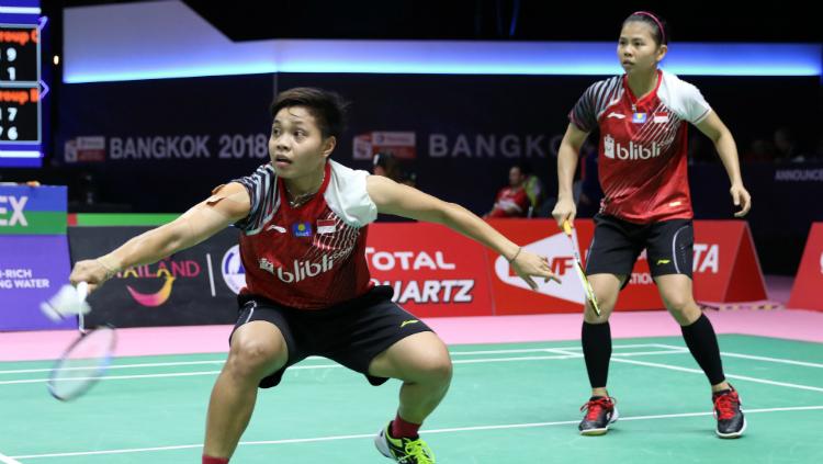 Greysia Polii/Apriyani Rahayu di Piala Uber 2018.