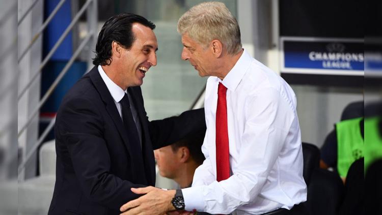 Unai Emery dan Arsene Wenger - INDOSPORT