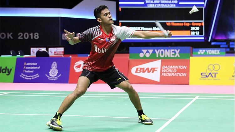 Pebulutangkis Firman Abdul Kholik gagal melaju ke babak kedua Macau Open usai dikalahkan Ren Peng Bo, Rabu (30/10/19) di Tap Seac Multisport Pavilion Macau. - INDOSPORT