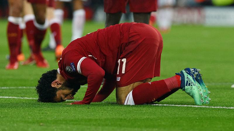 Selebrasi Mohamed Salah. Copyright: INDOSPORT