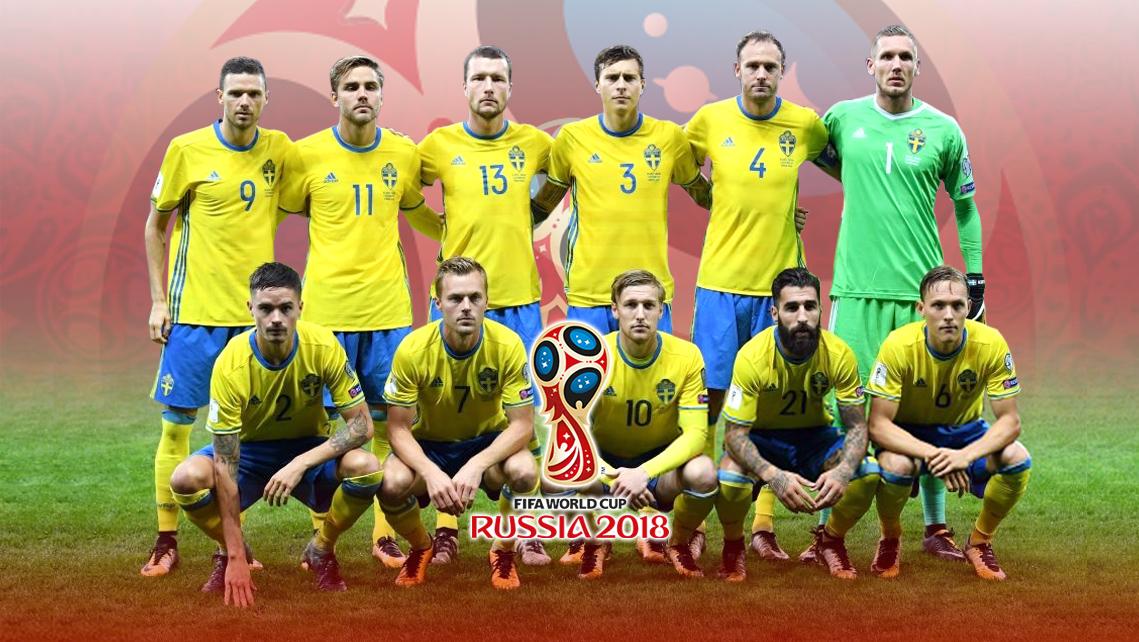 Timnas Swedia untuk Piala Dunia 2018.