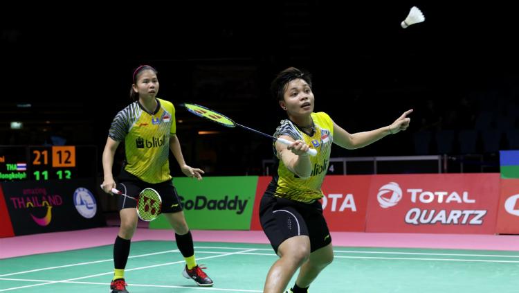 Greysia Polii/Apriyani Rahayu di Piala Uber 2018.