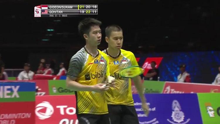 Indosport - Kevin Sanjaya/Marcus Gideon Feraldi