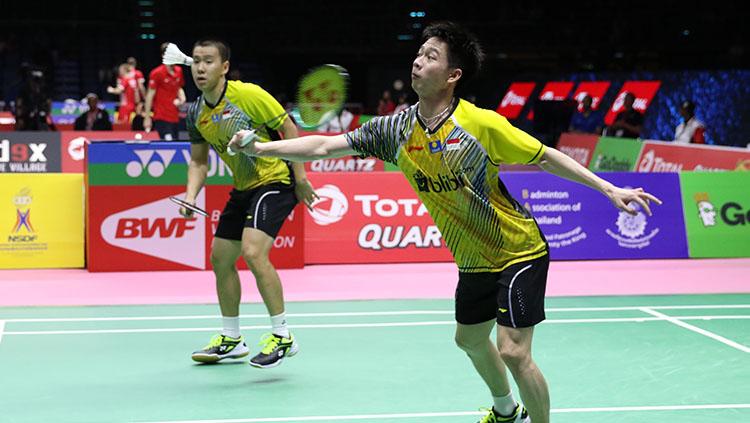 Indosport - Kevin Sanjaya/Marcus Gideon Feraldi