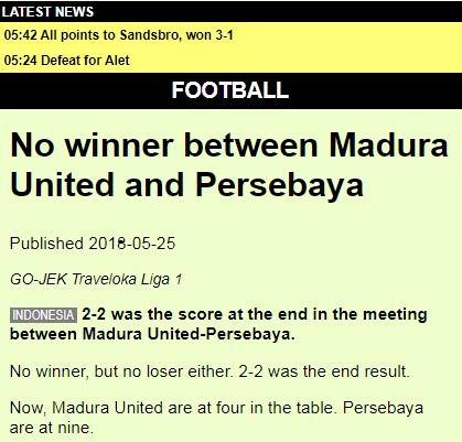 Madura United vs Persebaya. Copyright: robosport.net