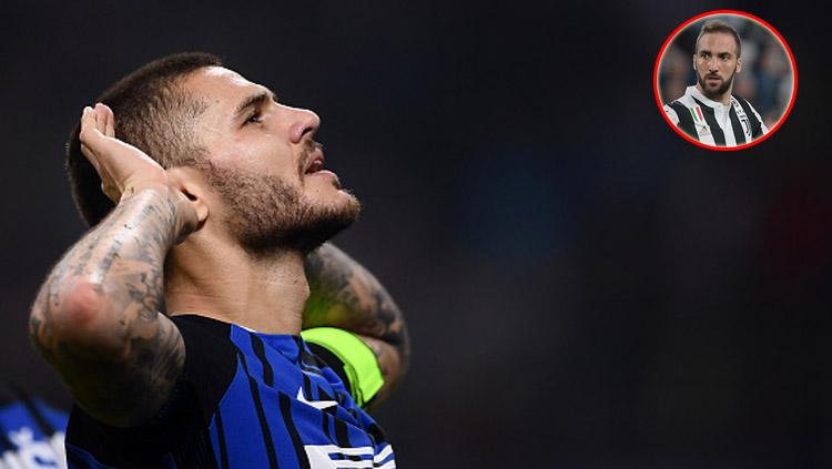 Mauro Icardi (insert: Gonzalo Higuain) - INDOSPORT