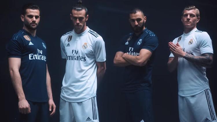 Tampilan jersey anyar Real Madrid.