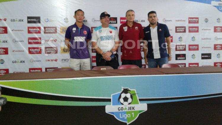 Konferensi pers jelang PSM Makassar vs Madura United.