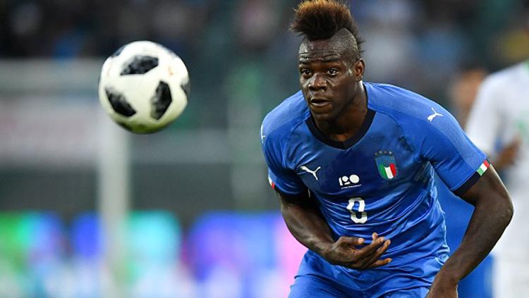 Mario Balotelli, striker Timnas Italia dan OGC Nice. Copyright: INDOSPORT