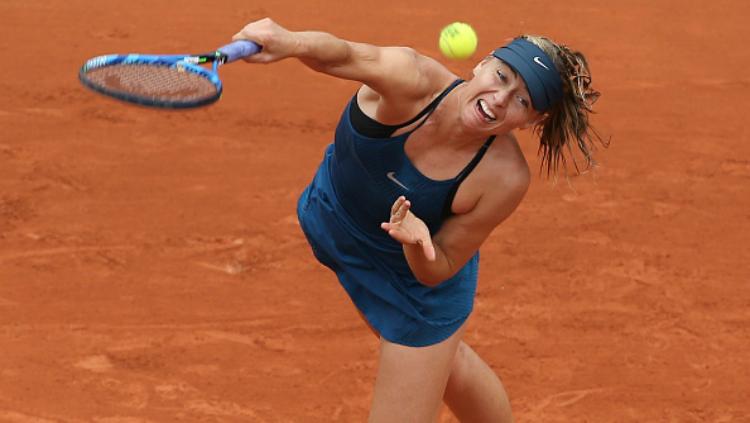 Maria Sharapova di hari ketiga Prancis Terbuka 2018.
