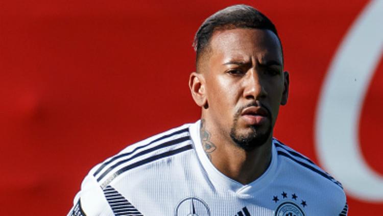 Jerome Boateng di sesi latihan Timnas Jerman. Copyright: INDOSPORT