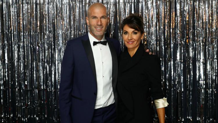 Zinedine Zidane bersama sang istri, Veronique. - INDOSPORT
