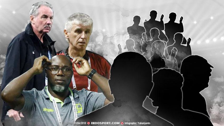 Pelatih Asing Alfred Riedl, Ivan Kolev, dan Jacksen F. Tiago. - INDOSPORT