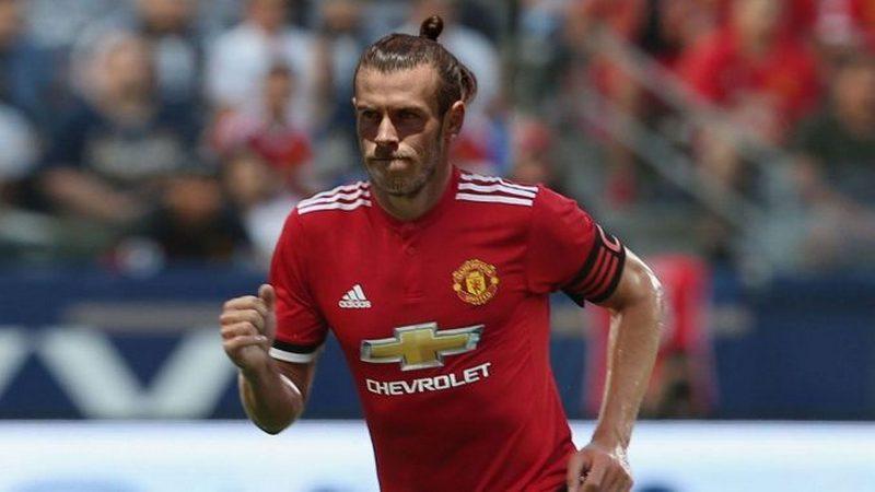 Gareth Bale dengan ilustrasi menggunakan jersey Manchester United. - INDOSPORT