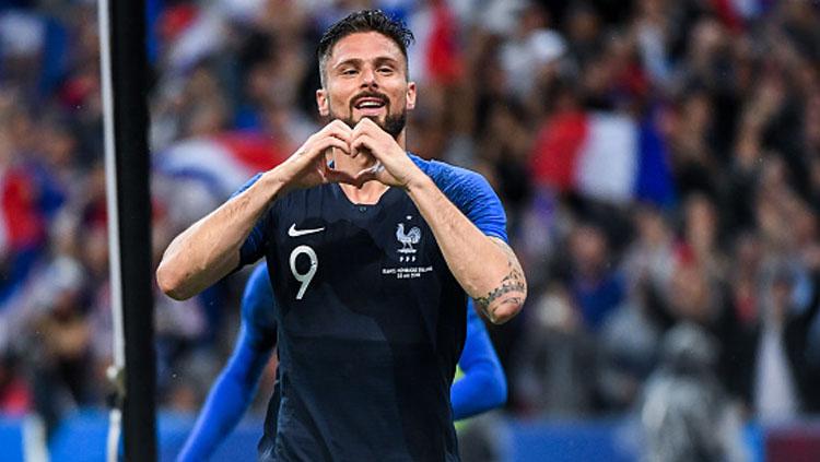 Olivier Giroud, striker Timnas Prancis. Copyright: INDOSPORT