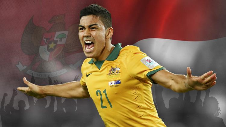 Pemain keturunan indonesia, Massimo Luongo resmi dibawa Timnas Australia ke Piala Dunia 2018. Copyright: INDOSPORT