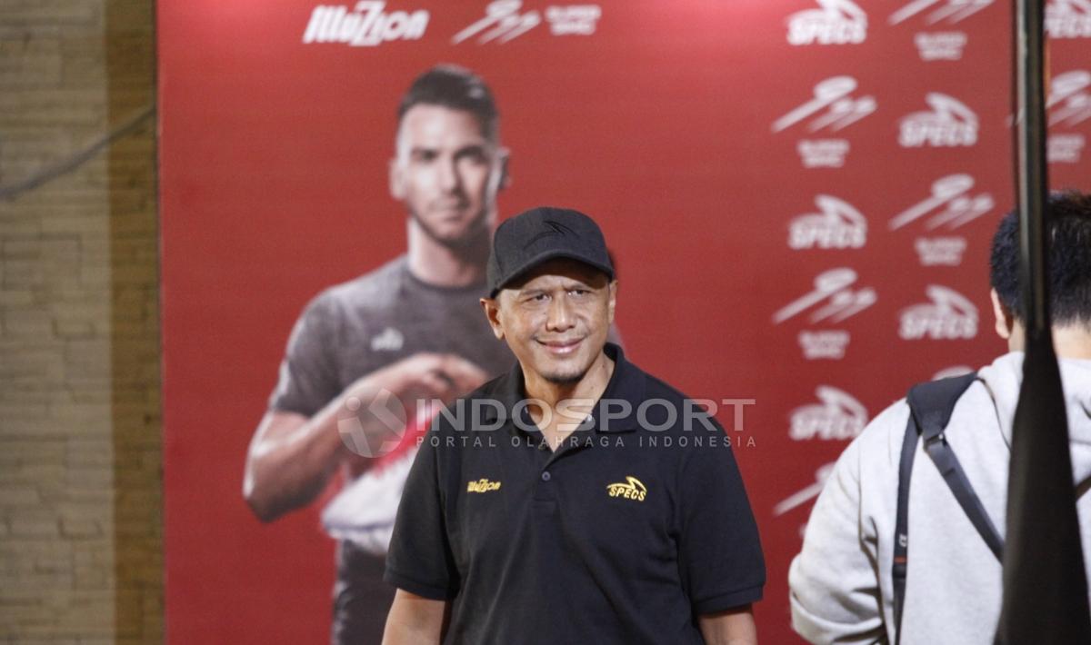 Pelatih Sriwijaya FC, Rahmad Darmawan ikut hadir di acara Specs Illuzion & 9SS 'Super' Simic launch.