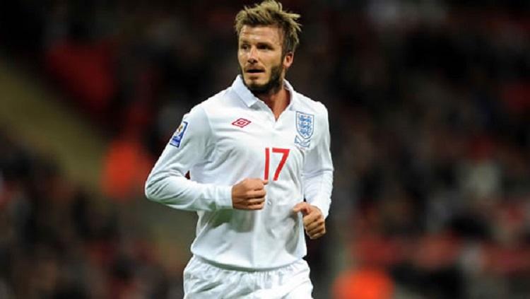 David Beckham saat berseragam Timnas Inggris.