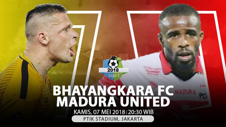 Bhayangkara FC vs Madura United.