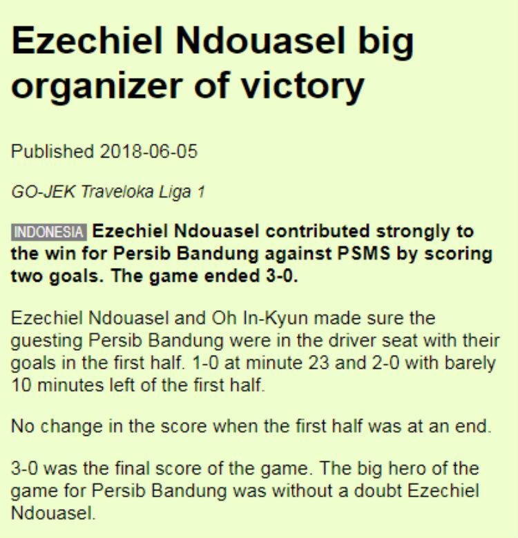 Striker Persib Bandung Ezechiel N