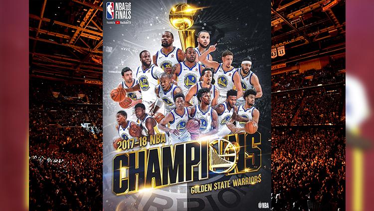 Golden State Warriors berhasil mempertahankan gelar di NBA 2017/18. - INDOSPORT