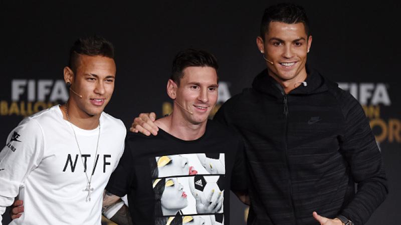 Neymar, Lionel Messi, dan Cristiano Ronaldo