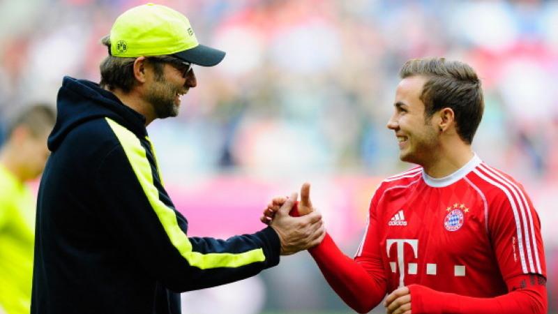 Mario Gotze dan Jurgen Klopp.
