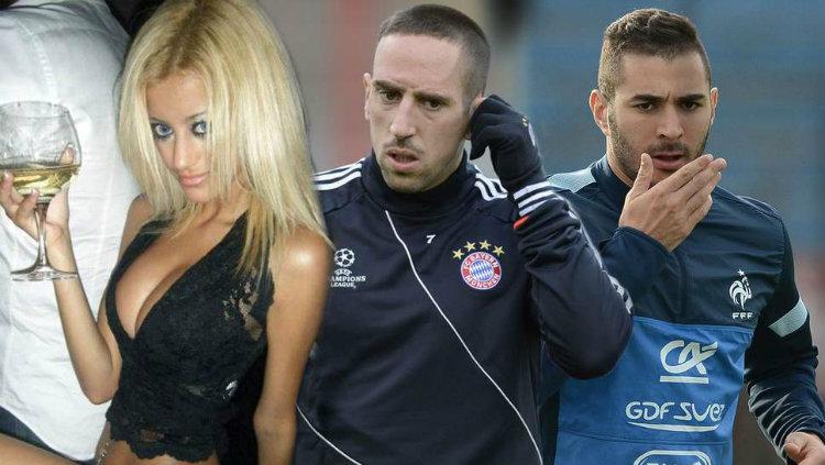 Frank Ribery dan Karim Benzema terlibat skandal seks jelang Piala Dunia 2010.