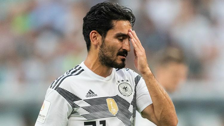 Ilkay Gundogan dalam laga persahabatan Jerman vs Arab Saudi jelang Piala Dunia 2018.