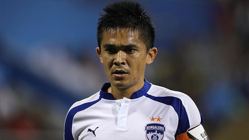 Sunil Chhetri, legenda sepak bola India yang masih eksis. Foto: Getty Images.