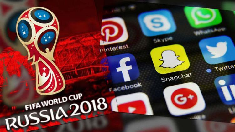 Logo FIFA dan logo berbagai media sosial.
