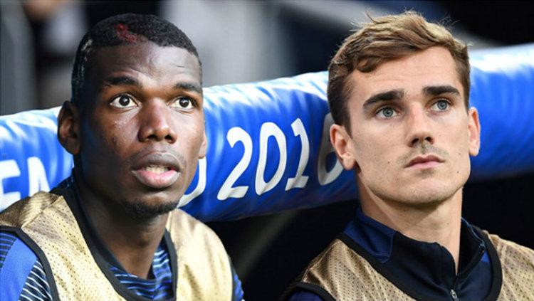 Paul Pogba dan Antoine Griezmann timnas Prancis untuk Piala Dunia 2018. - INDOSPORT