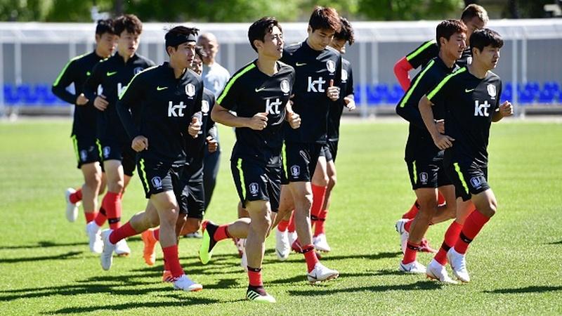 Timnas Korea Selatan latihan untuk Piala Dunia 2018