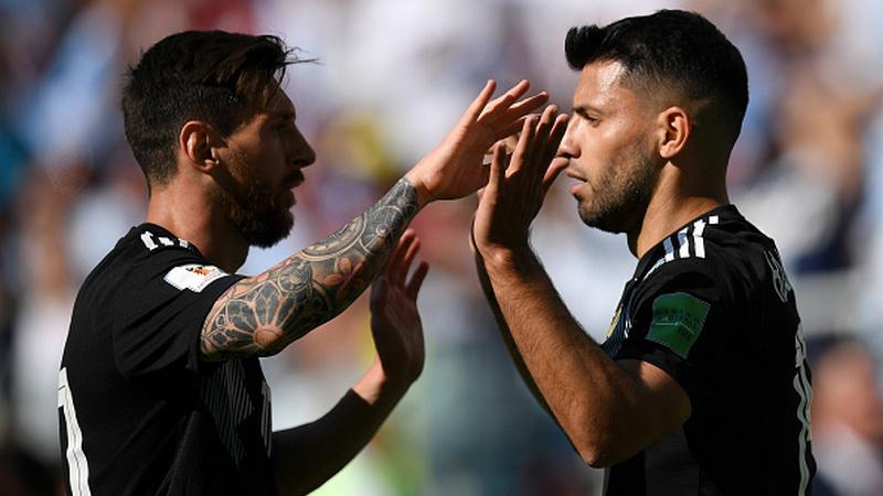Lionel Messi dan Sergio Aguero di Piala Dunia 2018 Copyright: Getty Images