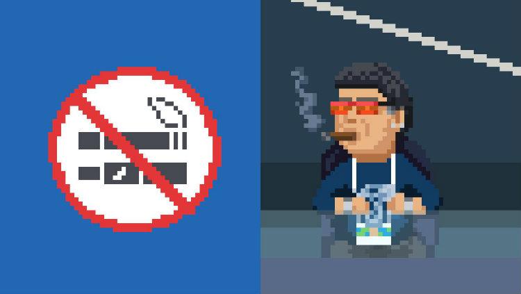 Ilustrasi Diego Maradona yang merokok di tribune VIP laga Argentina vs Islandia di Piala Dunia 2018. - INDOSPORT