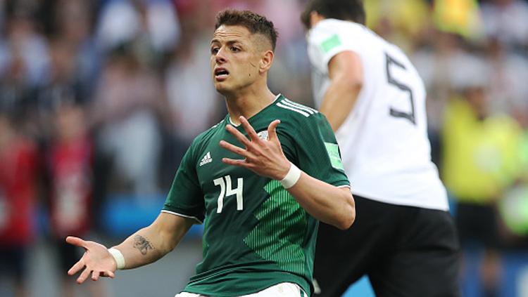 Javier Hernandez, striker Timnas Meksiko.