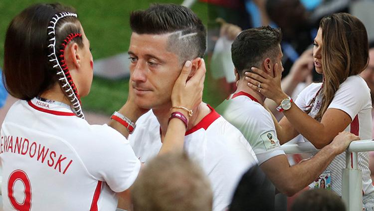 Kalah dari Senegal, Lewandowski diberi pelukan hangat sang istri - INDOSPORT