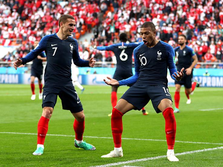 Antoine Griezmann dan Kylian Mbappe. Copyright: Getty Images