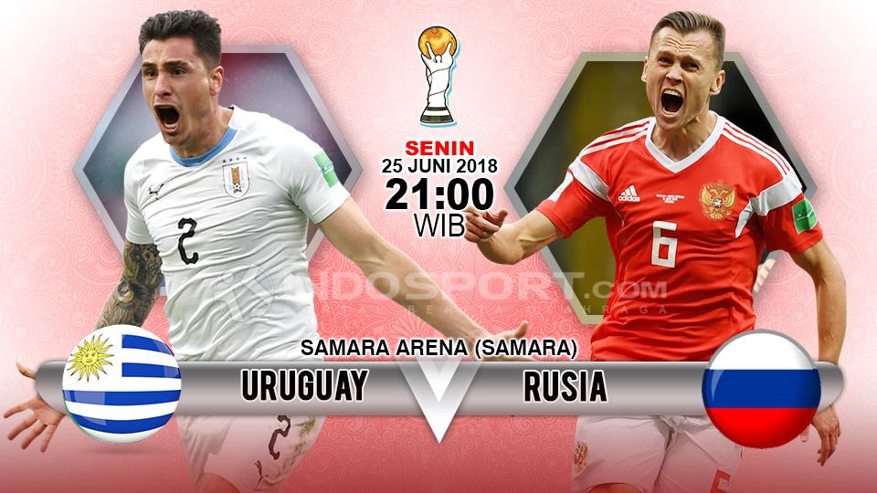 Prediksi Uruguay vs Rusia di Piala Dunia 2018.
