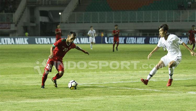 Timnas Indonesia U-23 tumbang 1-2 dengan Korea Selatan U-23 di laga uji coba, Sabtu (23/06/18). - INDOSPORT