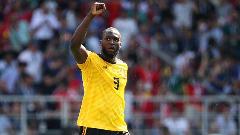 Selebrasi Romelu Lukaku atas golnya ke Tunisia Copyright: INDOSPORT