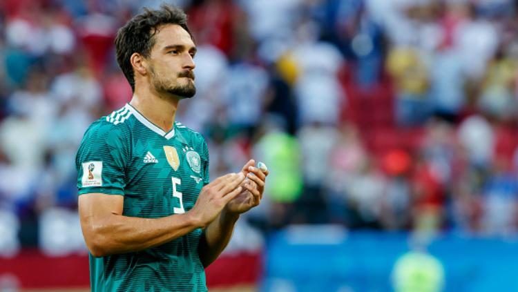 Mats Hummels usai laga Jerman vs Korea Selatan di Piala Dunia 2018.