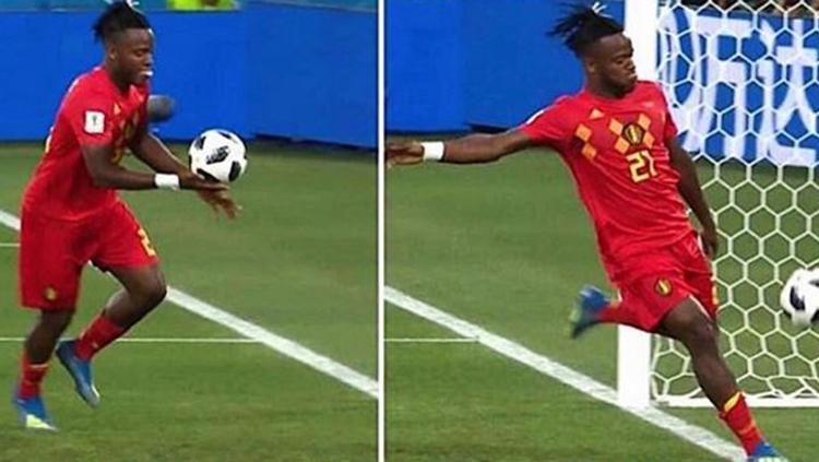 Aksi memalukan Michy Batshuayi Copyright: Getty Images