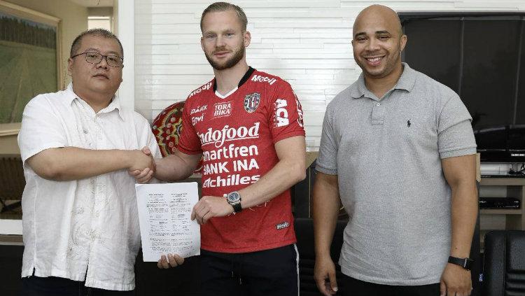 Striker asing Melvin Platje diperkenalkan Bali United. - INDOSPORT