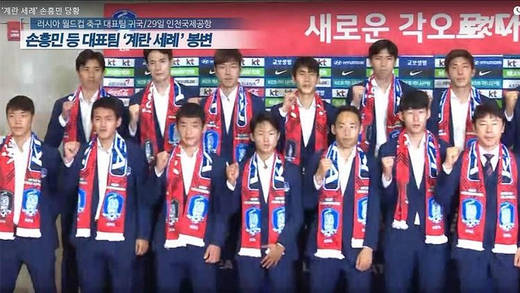 Acara pemyambutan Timnas Korea Selatan.