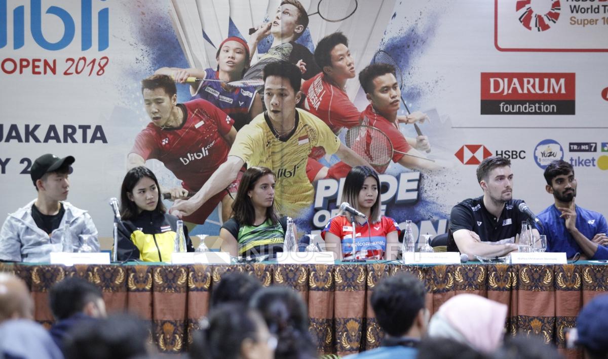 Jumpa Pers Top Atlet Luar Negeri Jelang Indonesia Open 2018