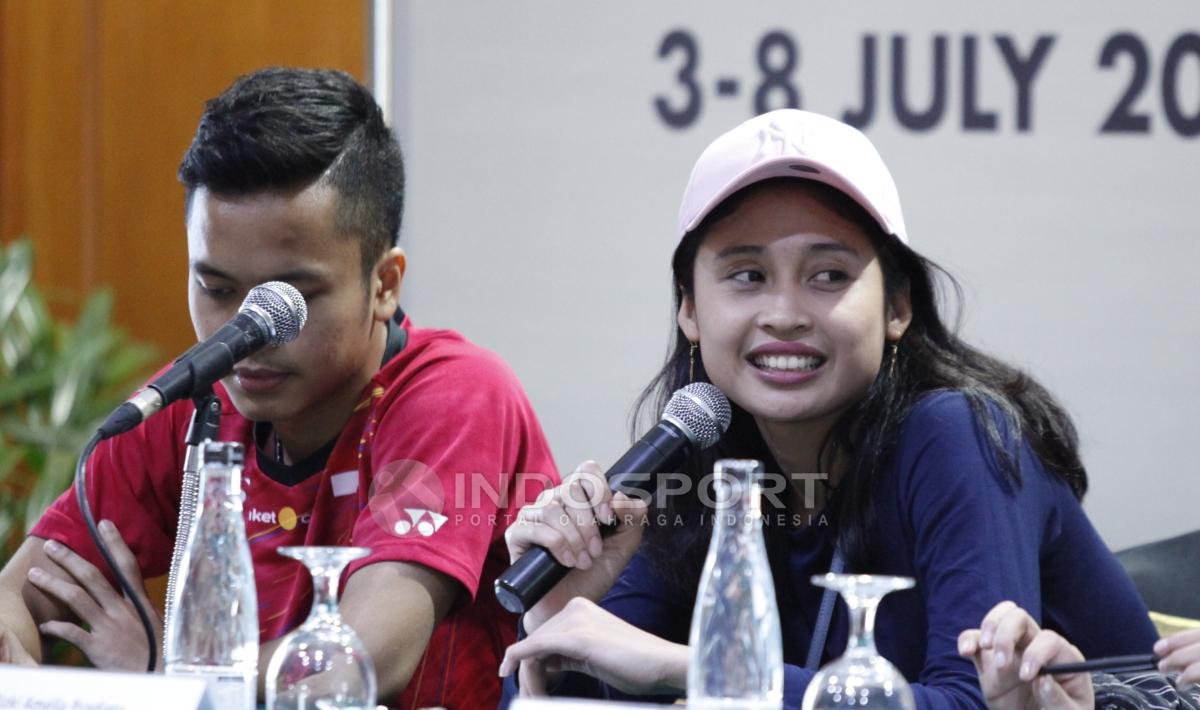 Anthony Sinisuka Ginting dan Rizki Amelia Pradipta.