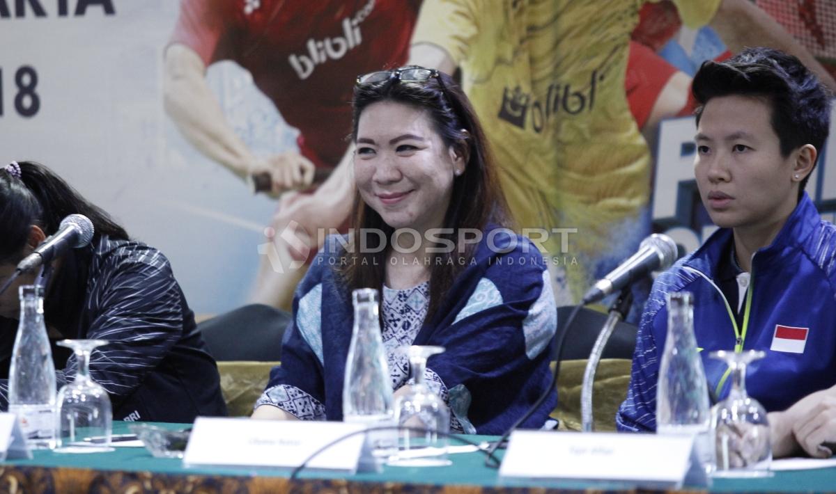 Kepala Bidang Prestasi PBSI Susy Susanti, dan Liliyana Natsir.