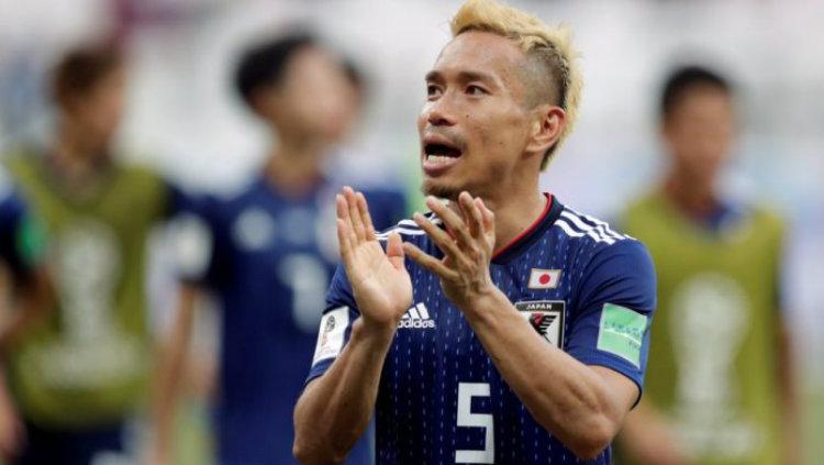 Bek kanan Jepang Yuto Nagatomo di Piala Dunia 2018. Copyright: INDOSPORT.com