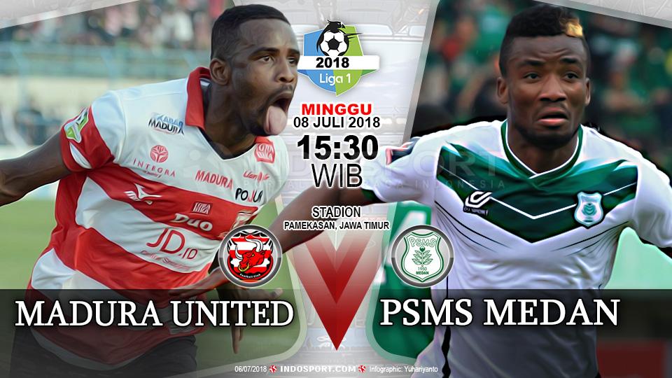 Madura United menjamu PSMS Medan di Stadion Pamekasan dalam lanjutan pekan ke-14 Liga 1 2018. - INDOSPORT